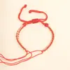 Pulsera de Hilo de Algodón Tejido Estilo Tíbet, Cuerda Roja Tejida con Hilo de Algodón Hecha a Mano para DIY, Regalo de Buena Suerte para Parejas