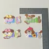 Nuevo Dibujo Animado de Primavera Cachorro Saltando Accesorios Acrílicos Hechos a Mano Material DIY Parche Lindo para Cabeza Venta al por Mayor