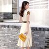 2025 Nuevo Verano Estilo Coreano Talla Grande Vestido Cubre-Vientre para Mujer Vestido Slim de Largo Medio para Mujer