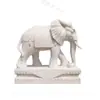 Fabricante Direto Escultura de Elefante em Mármore Branco Decoração de Entrada de Casa Banco Hotel Escultura de Elefante em Pedra de Granito Abertura