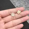 60 gotas cor de óleo flor pequena margarida rosa cereja pingente diy liga acessórios de joia transfronteiriço