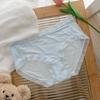 Calcinhas Femininas Transparentes de Seda de Gelo para o Verão, Sem Costura, Finas, Respiráveis, Cintura Média, Forro 100% Algodão, Vazadas na Virilha, Tanga Transparente