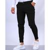Pantalones de vestir informales de negocios con textura de color sólido para hombre, versión ajustada, para comercio exterior transfronterizo entre Europa y Estados Unidos, nuevos para las cuatro estaciones