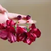 Pendientes Florales Coloridos Dopamina para Mujer, Nuevo Estilo Primavera 2025, Estilo Vacaciones en la Costa, Clips para Orejas Exagerados, Sin Perforación