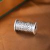 Colgante de collar de plata con forma de pie de rey ciervo dorado, estilo vintage Fu Lu, con cuentas de barril grande, para mujer, regalo