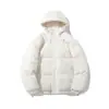 Tamanho Europeu 2024 Inverno Casal Cor Sólida com Capuz Camada Dupla de Algodão Casaco para Homens e Mulheres, Casaco de Algodão de Inverno, Marca Tendência Espessa, Tamanho Grande