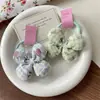 Nuevo Estilo Coreano Estilo Pastoral Fresco Floral Relleno de Algodón Cabeza de Flor Cuerda para el Cabello Niña Dulce Anillos para el Cabello Tendón de Goma Cola de Caballo
