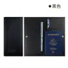 En stock tarjetero transfronterizo set de libreta de pasaporte al por mayor BOLSA DE IDENTIFICACIÓN de cuero PU con logotipo, engrosada, con estampado en caliente, almacenamiento
