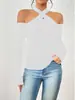 Suéter de Punto con Tirantes Sexy Halter para Otoño Invierno 2026 Europeo Amazon Comercio Transfronterizo Exterior Ins de Punto de Longitud Media