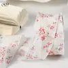 Cinta de Gasa con Raya Cuadros Oscuros Arrugada para Manualidades Caseras Suministros Cinta Impresa Material para Lazos DIY Accesorios para el Cabello