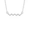 Colar com Pingente de Pico de Montanha Micro-Incustado de Zircônia Estilo Novo Coreano e Japonês Colar Elegante de Coração em Oito Colar com Joias de Flecha Ondulada