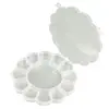 Caja de girasol de plástico PP multi-compartimento fija para accesorios de ferretería, equipo de pesca y empaque de joyería, caja transparente en forma de flor de ciruelo