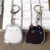Chaveiro de Anime Porta-Chaves Acessório de Mochila Gatinho Gato Fofo Figura Acrílica Desenho Animado Pingente Pequeno Fofo