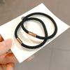 Cuerda para el Cabello Estilo Ins Anillo para el Cabello Diadema Básica Simple Tejida Cuentas Doradas Elegante Banda Elástica Accesorios para el Cabello Fresco