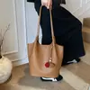 Bolso de Tejido de Alta Gama para Mujer 2025 Nuevo Otoño Tendencia Retro Bolso Tote Gran Capacidad Bolso para Viajar