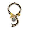 Cuerda de Mano Thangka de Xizang Cinco Maestros Verde Alto Madre Ocho Dioses Protectores Pulsera Thangka Tejida a Mano Dios de la Riqueza Pulsera de Xizang
