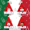 Peluche de Navidad Gorro de Santa Claus Reno de dibujos animados Muñeco de nieve Gorro de Navidad para adultos y niños Regalo de Navidad Gorro rojo con copo de nieve