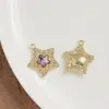 Nuevo Colgante de Aleación Microincrustado Accesorios para Joyería DIY Pulsera Collar Colgante de Joyería Estrella Luna Venta al por Mayor
