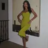 Vestido Retro de Vendaje Estilo Francés con Tirantes, Escote Bajo, Sexy Vestido de Vacaciones para Mujer, Ceñido a la Cintura, Bodycon