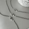 Pulseira de Cruz de Diamante Estilo Retrô Personalizada para Mulheres Estilo Ins Moda Nicho Hip-Hop Versátil Moda Joia de Casal