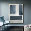 Decoración nórdica para sala de estar grande, pared de fondo de sofá, estilo simple moderno silencioso, pintura colgante, pintura al óleo de lujo ligero, mural de suelo