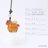 Cadena para Teléfono Móvil con Borla Colgante Caballo del Zodiaco de Madera de Durazno Sándalo Verde Llavero para Hacerse Rico Rápido Encanto de Bolsa de Buena Suerte Año del Caballo
