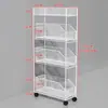 Estante simples, estante estreita de chão, prateleira de armazenamento para trás da porta, organizador de livros ultraestreito para debaixo da mesa, móvel