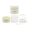 Elogie o Novo Pote de Creme de Plástico Flip-Top com Colher 100g Pote Redondo de Plástico para Removedor de Maquiagem com Forro Substituível
