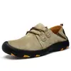 Zapatos Casuales Simples de Cuero de Caña Baja para Hombre Nueva Colección Primavera Zapatos Gruesos para Senderismo Zapatos Bajos de Lona Zapatos para Exteriores
