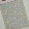 Pegatinas de Uñas de Flor de Gel de Colores 5D en Relieve Verano Pequeña Fresca Flor de Cinco Pétalos Pegatinas de Arte de Uñas Joyería Estilo Sl