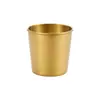 Vaso Estilo Coreano de Acero Inoxidable 304 Comercial Vaso para Cerveza Resistente a Caídas Vaso para Jugo de una Sola Capa Dorado Vaso para Bebidas Frías Apilable