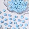 Contas de Cerâmica Azul Estilo Japonês Fofo Concha Coração Contas Soltas DIY Acessórios de Joalheria Feitos à Mão Material de Contas Redondas para Pulseira