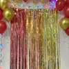 Cortina de Seda de Chuva com Combinação de Cores Vibrantes, Costura Multicolorida, Tema Festa da Seda de Chuva, Suprimentos de Decoração, Adereços, Decoração de Feriado e Casamento