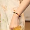 Pulsera Pixiu de Cinabrio en Bruto Cinco Dioses de la Riqueza con Alto Contenido de Arena Roja Imperial Oro Púrpura para el Año de Nacimiento, Venta al por Mayor