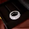 Anillo redondo de doble capa con circonita chapado en oro real de 14k, sensación de lujo ligero de alta gama, diseño vintage, accesorio de mano versátil