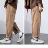 Calça casual americana masculina folgada marca de moda nova primavera e outono calça cropped estilo workwear algodão reta calça masculina primavera e verão