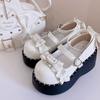 Estilo Lolita de Menina Fofa Sola Grossa Sapatos de Couro Pequenos Macios 2025 Novo Estilo Diário Versátil Sapatos Mary Jane Doces