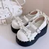 Moda Diaria 2025 con Dulces Faldas Nuevas, Zapatos de Cuero Estilo Soft Girl, Versátiles y Lindos Zapatos Mary Jane de Suela Gruesa Lolita