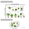 D13527 Cesta Colgante Fresca Flor en Maceta Mariposa Creativa Pegatina para Ventana Dormitorio Sala de Estar Decoración de Fondo Pegatina Electrostática para Vidrio