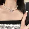 Colar de Pérolas Feminino Verão Luxo Leve Design Nicho Colar High-End Planeta Terra Requintado Acessórios Corrente Clavícula
