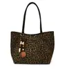 Bolsa Tote Retrô Estampa de Leopardo de Alta Qualidade Feminina 2026 Nova Grande Capacidade Moda Bolsa de Ombro Bolsa Mãe e Filho