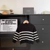 Xianao 2023 Invierno nueva ropa para niños suéter para niños suéter grueso cálido a rayas blanco y negro color de contraste suéter para niños moda