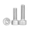 Tornillo de Cabeza Cilíndrica Hexagonal de Acero Inoxidable 304 Perno de Cabeza Cilíndrica Hexagonal Din912 Tornillo Largo Rosca Completa Rosca Parcial