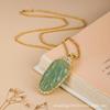 Novo Estilo Chinês Estilo Nacional Moda Nacional Folhas de Jade Dongling Naturais Pingente Versátil Elegante Luxo Leve Diamante de Alta Qualidade Colar