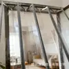 Cortina de Porta Magnética Dobrável Cortina de Divisória Transparente de PVC Cortina Deslizante à Prova de Vento e Isolante Térmico para Supermercado e Fachada de Loja Cortina Magnética Deslizante