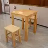 Mesas y Sillas de Madera Maciza, Mesas de Comida Rápida, Mesas de Comedor para Snack Bar de Restaurante de Ramen, Mesas Rectangulares para Desayuno, Mesas y Taburetes Pequeños para el Hogar
