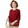 Malha de Tricô para Mãe, Estilo Chinês Novo, Jaqueta Versátil Casual e Rejuvenescedora para Meia-Idade e Idosos, Coleção Primavera e Outono 2026