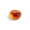Anel de dedo indicador estilo dopamina cor de doce minimalista transfronteiriço, elegante e luxuoso com um toque de alta qualidade, anel de resina translúcida