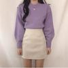 Falda de Lana de Cintura Alta Estilo Pequeño Fragante Estilo Nuevo Otoño e Invierno 2025 Dongdaemun Corea del Sur Falda Corta de Línea A que se Ajusta a la Cadera para Mujer