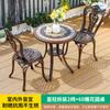 Mesas y sillas de balcón para exteriores aluminio fundido exterior jardín patio ocio exterior villa exterior impermeables combinación de mesas y sillas al por mayor
